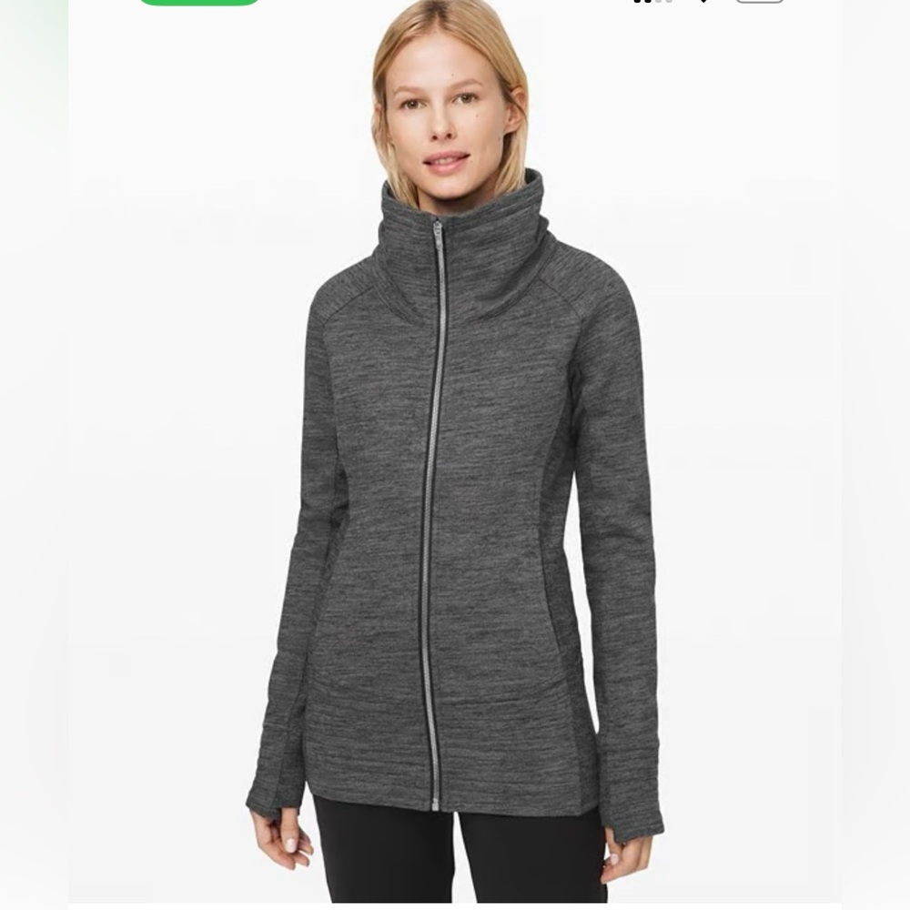 Lululemon The Radiant Jacket, Heathered Dark Grey, size 4, EUC